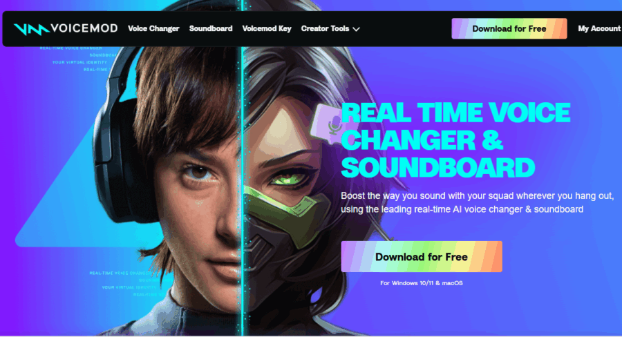 IA qui transforme la voix - Voicemod