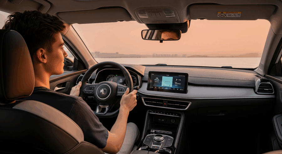 véhicule électrique étudiant.- intérieur