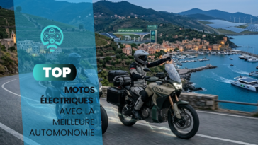 Moto électrique roulant sur l'autoroute