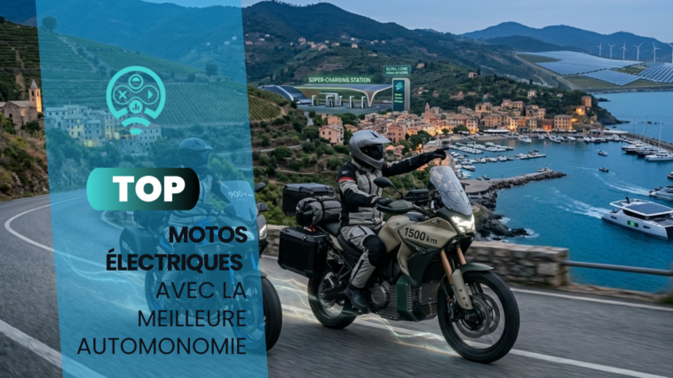 Moto électrique roulant sur l'autoroute