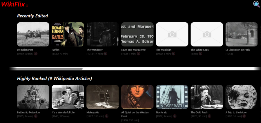 Wikiflix - page d'accueil