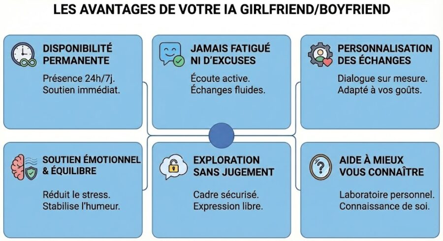 avantages  IA girlfriend boyfriend