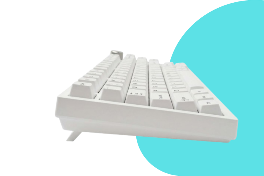 Le clavier vu de profil