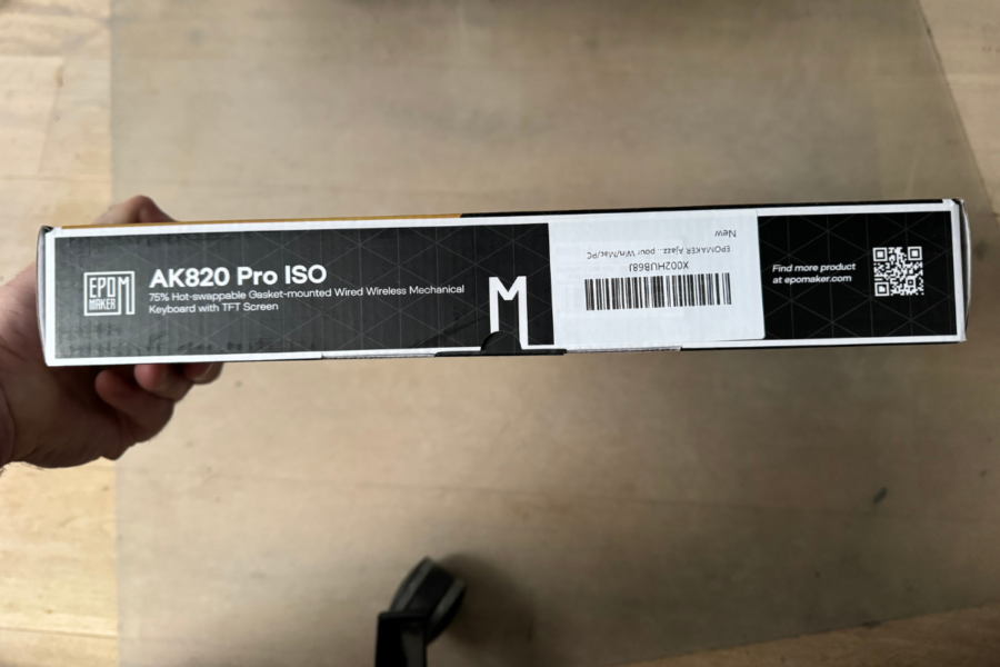 Clavier EpoMaker AK820 Pro ISO vu de profil