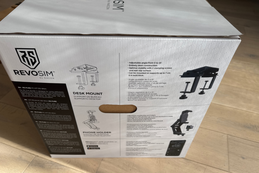 Boîte du Nacon Revosim RS Pure DD 9NM vue de dos