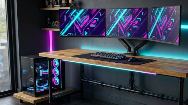 Construction d'un bureau gaming sur mesure avec l'acier