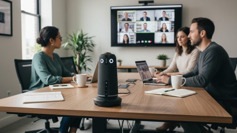 Test du Meeting Owl 5 Pro : projecteur et caméra 360° pro