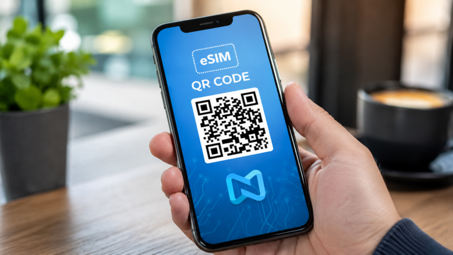 Installation par QR code de Nomad eSIM