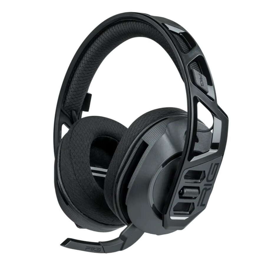 Casque gaming sans fil Nacon RIG 600 PRO HS noir avec arceau ergonomique.