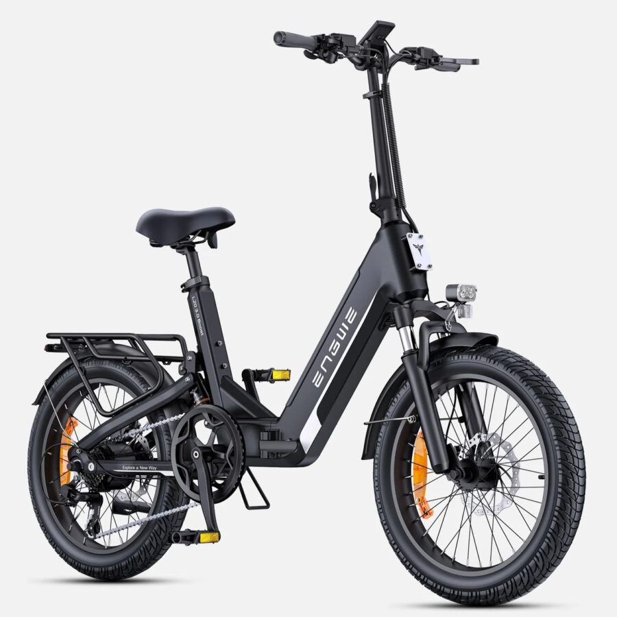 Vue de profil du vélo électrique ENGWE L20 3.0 Boost noir.
