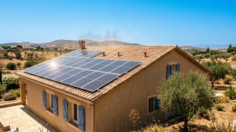 Panneaux solaires canicule