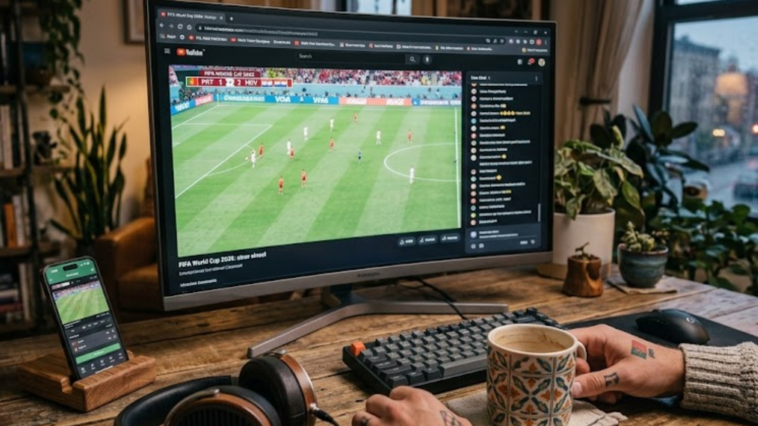Match de football entre le Portugal et la Croatie diffusé en streaming sur un écran d'ordinateur