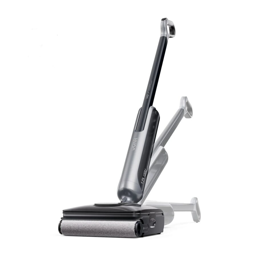 Présentation du balai aspirateur JONR H2 sur un fond blanc.