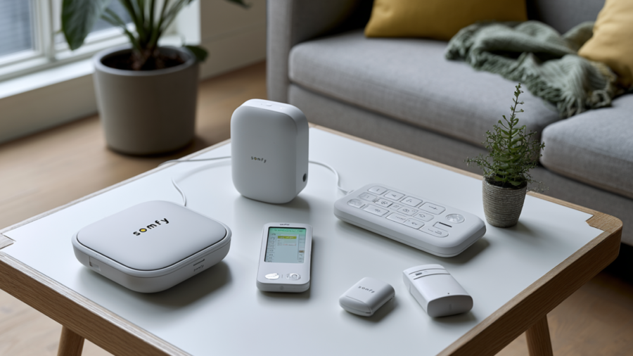 Pack de système d'alarme Somfy sur la table