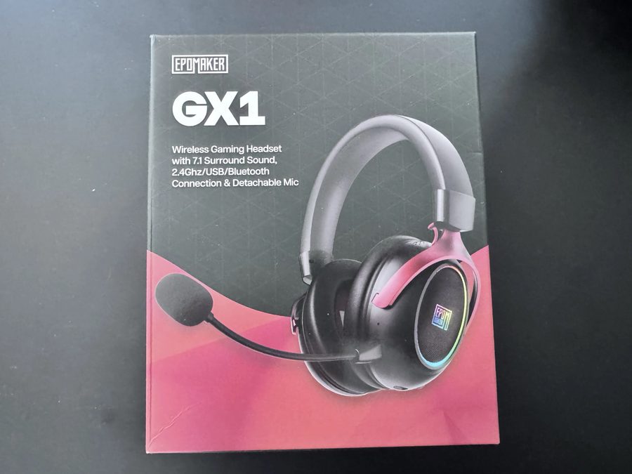 Façade de la boîte du casque gaming EPOMAKER GX1