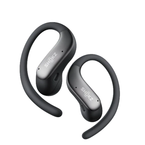 Présentation sur fond blanc des écouteurs sans fil SHOKZ OpenFit Air 2.