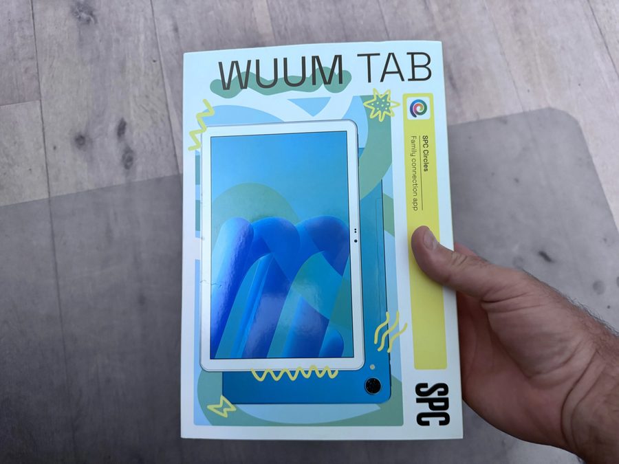 La façade de la boîte de la tablette pour enfants SPC WUUM TAB.